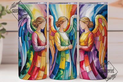 Angelic Watercolor 20oz Tumbler Design Sublimation sassyprint 