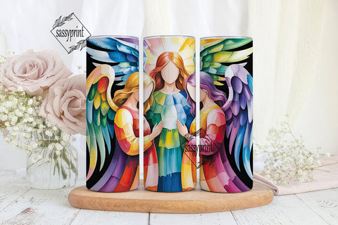 Angelic Watercolor 20oz Tumbler Design Sublimation sassyprint 
