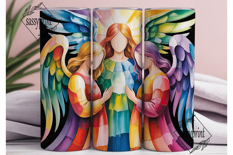 Angelic Watercolor 20oz Tumbler Design Sublimation sassyprint 