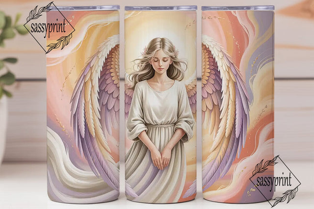 Angelic Wings 20oz Tumbler Wrap Sublimation sassyprint 