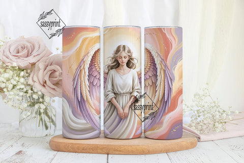 Angelic Wings 20oz Tumbler Wrap Sublimation sassyprint 