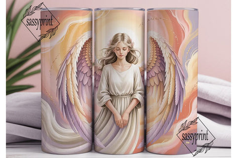 Angelic Wings 20oz Tumbler Wrap Sublimation sassyprint 