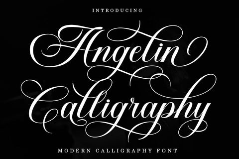 Angelin Calligraphy Font muhammadzeky 