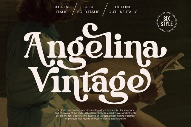 Angelina Vintage-Serif Font Font muhammadzeky 
