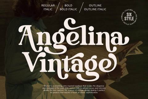 Angelina Vintage-Serif Font Font muhammadzeky 