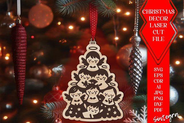 Angels Christmas Tree Balls SVG Laser Cut File v1 SVG Sintegra 