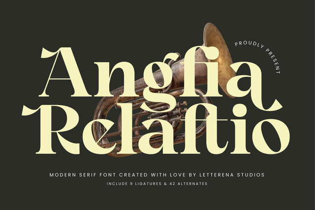 Angfia Relaftio - Modern Serif Font Font Letterena Studios 