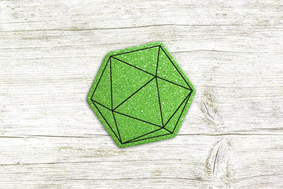 Angled D20 ITH Feltie Applique Embroidery Embroidery/Applique DESIGNS Designed by Geeks 