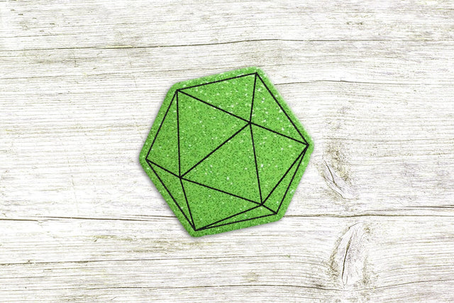 Angled D20 ITH Feltie Applique Embroidery Embroidery/Applique DESIGNS Designed by Geeks 