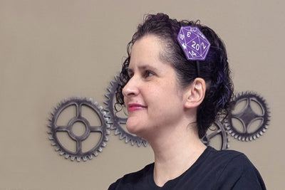 Angled D20 ITH Headband Slider Applique Embroidery Embroidery/Applique DESIGNS Designed by Geeks 
