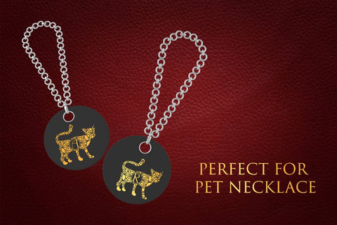 Angry Cat Mandala Monogram Font Dm Letter Studio 