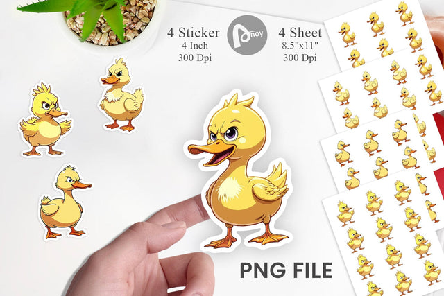 Angry Duck Sticker Sublimation artnoy 