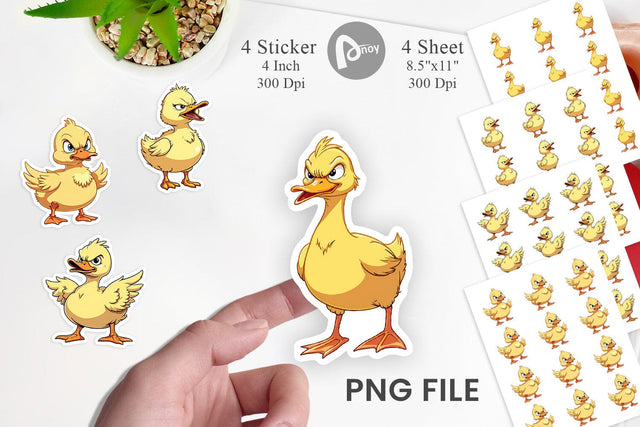 Angry Duck Sticker Sublimation artnoy 