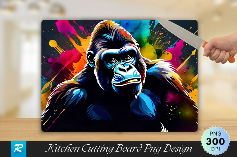 Angry Gorilla Cutting Board Sublimation Regulrcrative 