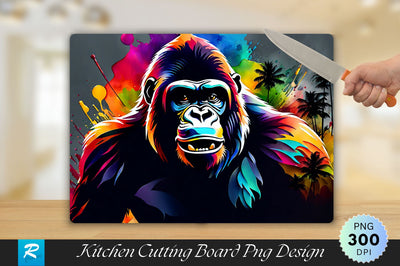 Angry Gorilla Cutting Board Sublimation Regulrcrative 