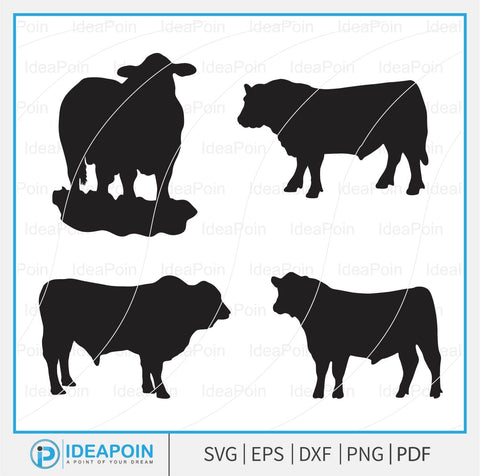 Angus Bull SVG, Show heifer, Angus Bull Vector, angus bull farm animal , Bull Silhouette, angus cattle design cricut angus SVG Dinvect 