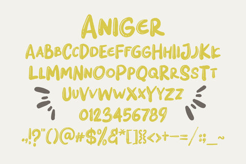 Aniger Font gatype 