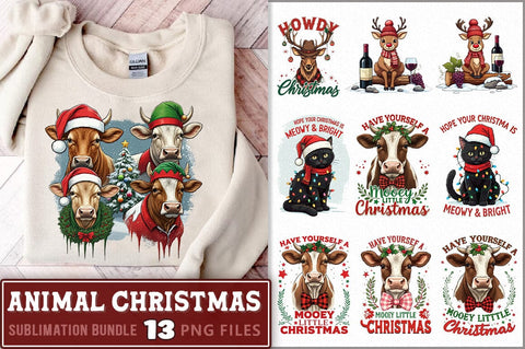 Animal Christmas Sublimation Bundle Sublimation Shetara Begum 