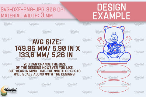 Animal Flower Holder Laser Cut. Greeting Card SVG SVG Evgenyia Guschina 