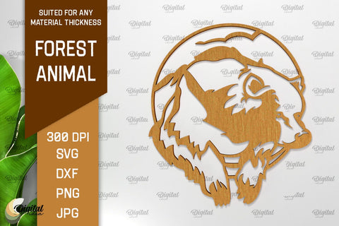 Animal Forest Wall Art Laser Cut Bundle. Wooden Animal Signs SVG SVG Evgenyia Guschina 