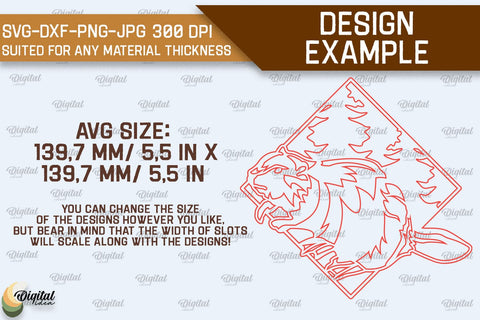 Animal Forest Wall Art Laser Cut. Wooden Animal Sign SVG SVG Evgenyia Guschina 