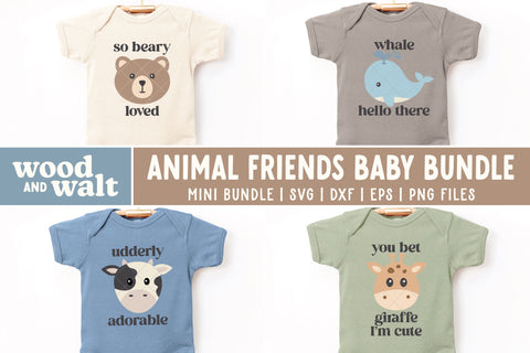 Animal Friends Baby SVG Bundle | Newborn Onesie Bundle SVG Wood And Walt 