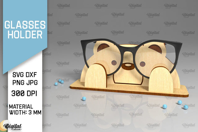 Animal Glasses Holder Laser Cut. Eyeglass Holder SVG SVG Evgenyia Guschina 