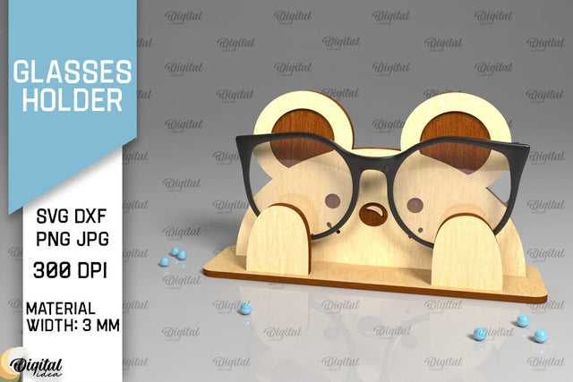 Animal Glasses Holder Laser Cut. Eyeglass Holder SVG SVG Evgenyia Guschina 
