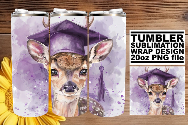 Animal Grad Cap Party Tumbler - 20oz Sublimation School Design Sublimation afrosvg 