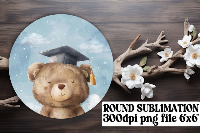 Animal Graduates Circle Sublimation Artwork keychain Sublimation afrosvg 