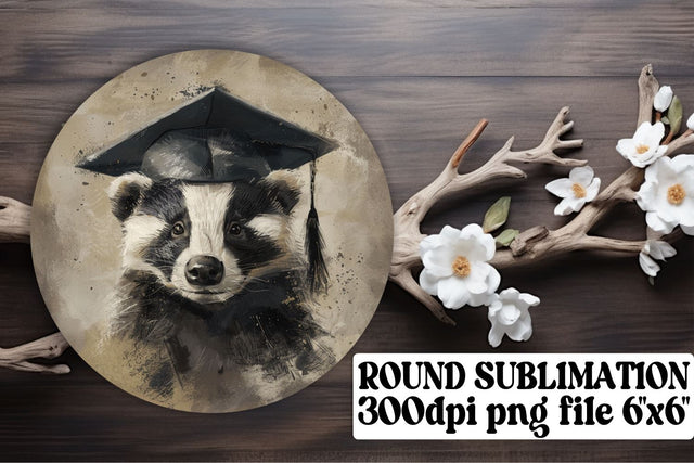 Animal Graduates Circle Sublimation PNG keychain Sublimation afrosvg 