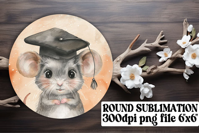 Animal Graduation Circle Sublimation Art keychain Sublimation afrosvg 