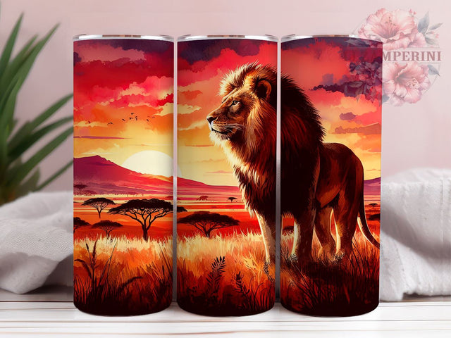 Animal Lion 20oz Tumbler Wrap PNG, Lion Tumbler Png, Straight & Tapered Tumbler Wrap, Instant Digital Download Sublimation Li Zamperini 