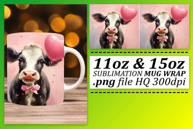 Animal Love-Struck Mug Wrap - Valentines Day Sublimation 11oz 15oz Sublimation afrosvg 