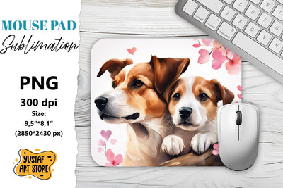 Animal mouse pad. Cute Dogs sublimation Sublimation Yustaf Art Store 