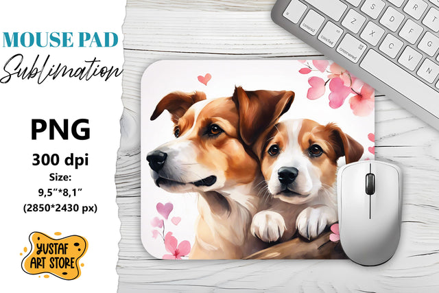 Animal mouse pad. Cute Dogs sublimation Sublimation Yustaf Art Store 