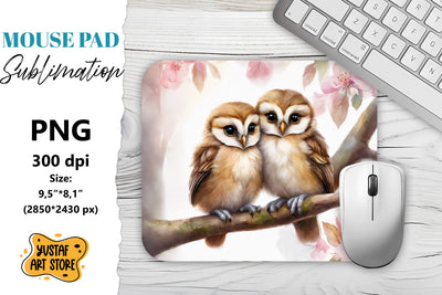 Animal mouse pad. Cute Owl sublimation Sublimation Yustaf Art Store 