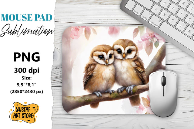 Animal mouse pad. Cute Owl sublimation Sublimation Yustaf Art Store 