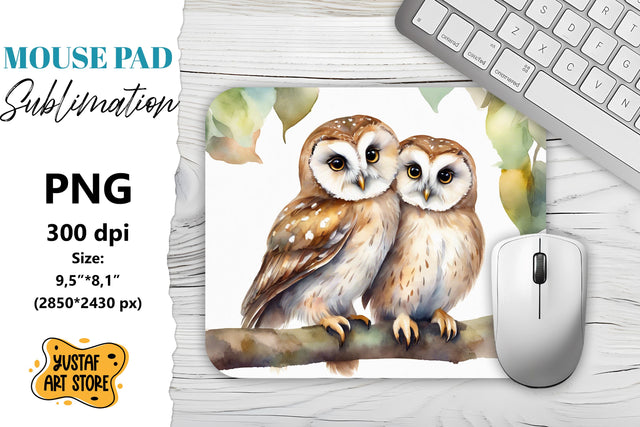 Animal mouse pad. Cute Owl sublimation Sublimation Yustaf Art Store 