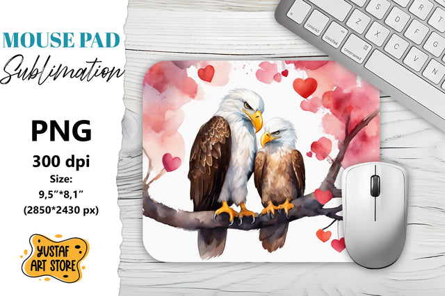 Animal Mouse Pad sublimation. Eagle couple Sublimation Yustaf Art Store 