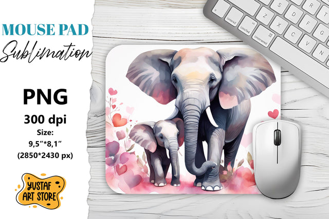 Animal Mouse Pad sublimation. Elephant sublimation Sublimation Yustaf Art Store 