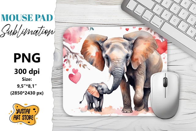 Animal Mouse Pad sublimation. Elephant sublimation Sublimation Yustaf Art Store 