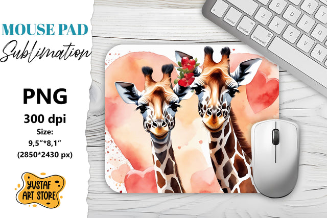 Animal Mouse Pad sublimation. Giraffe sublimation Sublimation Yustaf Art Store 