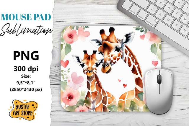 Animal Mouse Pad sublimation. Giraffe sublimation Sublimation Yustaf Art Store 