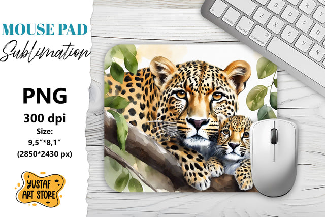 Animal Mouse Pad sublimation. Leopard sublimation Sublimation Yustaf Art Store 