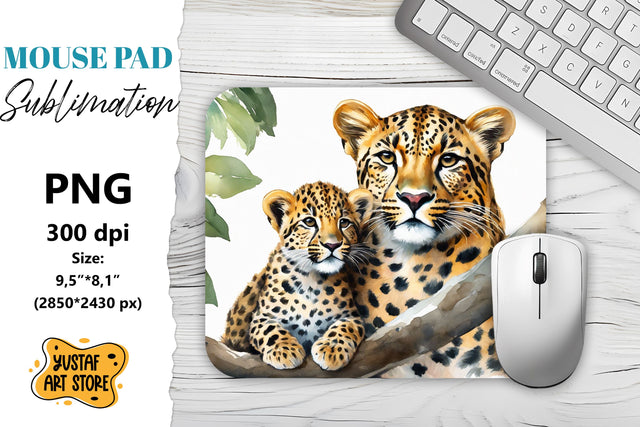 Animal Mouse Pad sublimation. Leopard sublimation Sublimation Yustaf Art Store 