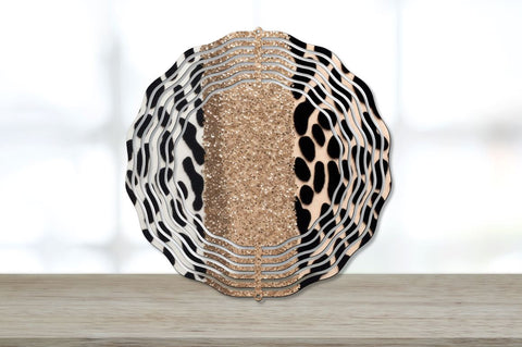 Animal Print Black And Glitter Wind Spinner Bundle Sublimation Regulrcrative 