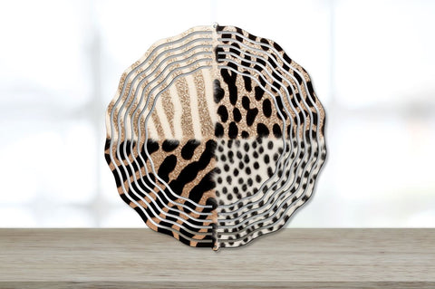 Animal Print Black And Glitter Wind Spinner Bundle Sublimation Regulrcrative 