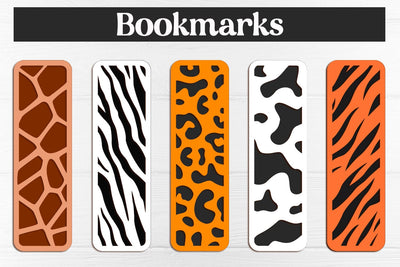 Animal print bookmarks svg, Layered papercut svg SVG AnastasiyaArtDesign 