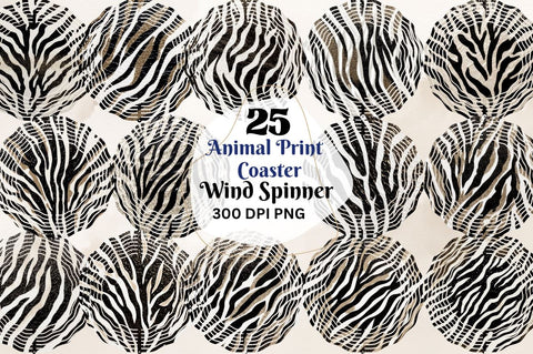 Animal Print Coaster wind Spiner Bundle Sublimation Regulrcrative 